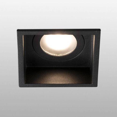 Spot Encastr Hyde 1 Lampe Cadre Carr Ip44 Noir