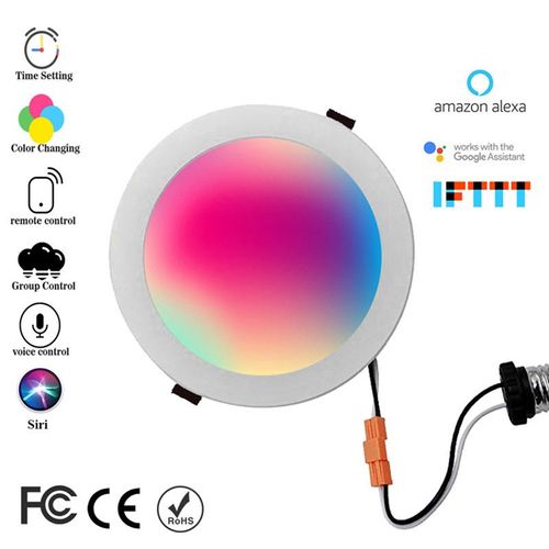 Spot Lumineux Intelligent, Lampe Intelligente, Contrle  Distance Via Application Wifi, Bt Mesh, Fonctionne Avec Google Home Alexa
