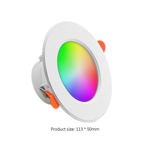 Spot Lumineux Led Circulaire Encastrable, 10w, 110/220v, clairage Intelligent  Intensit Rglable, Rvb, Cw, Ww, Pour Alexa, Google Home, 1/20 Pices