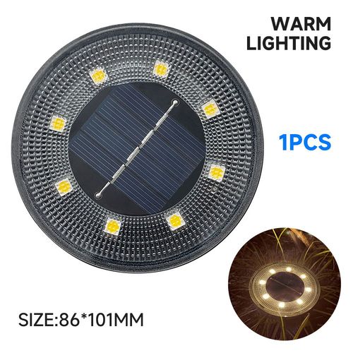 Spot Lumineux Led Solaire Encastrable Dans Le Sol,Impermable Conforme  La Norme Ip68,clairage D'extrieur- Warm Light-1 Pcs -A
