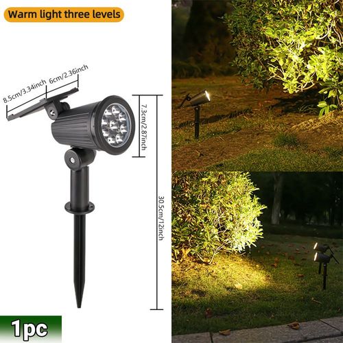 Spot Lumineux Solaire  9 Led Impermable Conforme  La Norme Ip65,clairage D'extrieur,Rvb,Luminosit - 1pc Warm Light-0-5w