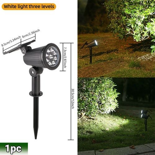 Spot Lumineux Solaire  9 Led Impermable Conforme  La Norme Ip65,clairage D'extrieur,Rvb,Luminosit - 1pc White Light-0-5w