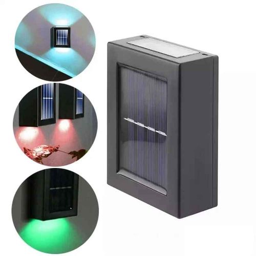 Spot Lumineux Solaire Haut Et Bas,Impermable,clairage D'extrieur,Applique Murale,Idal Pour La Rue Ou Comme - Multicolor-4pcs