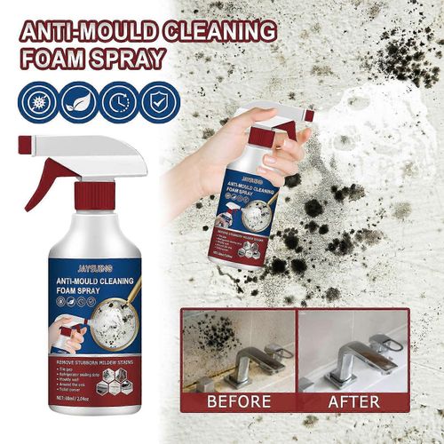 Spray Anti-Moisissure, Nettoyant Pour Moisissures, Mousse Nettoyante Anti-Moisissure, Puissant Nettoyant En Mousse Polyvalent, limine Les Taches Sur Les Murs, Les Carreaux, Les Joints En Silicone Et