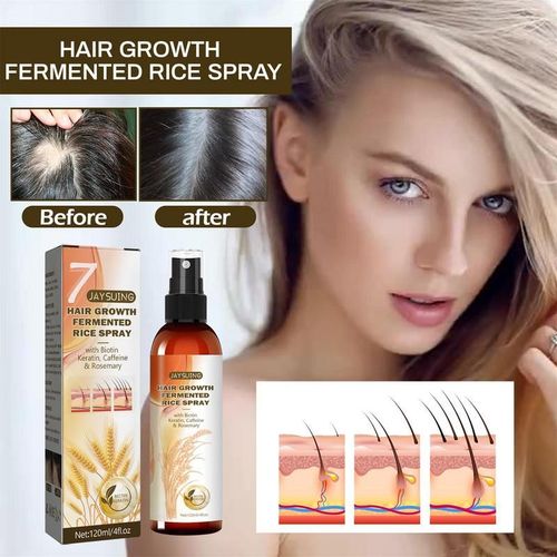 Spray Pour Cheveux, 120ml, Eau De Riz Ferment, Longue Brume, Cheveux Lisses, pais, Liquide, Soins Du Cuir Chevelu, Produit De Perte De Cheveux