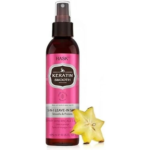 Spray Sans Rinage Hask Keratin Protein 5en1 - Hask - 175 Ml - Tous Types De Cheveux