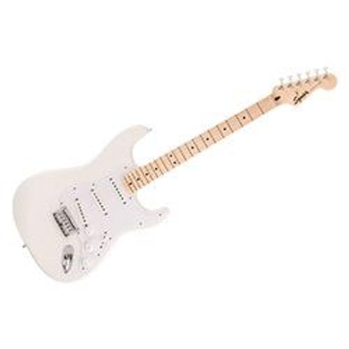 Squier Sonic Stratocaster Ht Mn Arctic White Guitare lectrique Avec Chevalet Fixe