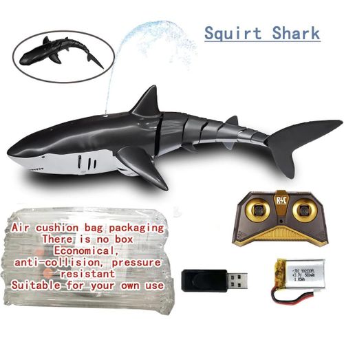 SquirtWater requin B1 - Robot Tlcommand En Forme De Baleine Ou De Requin, Jouet De Bain Pour Enfant, Animaux Marins, Poisson lectrique, Sous-marin