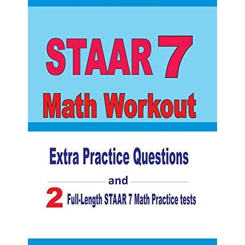 Staar 7 Math Workout: Extra Practice Questions And Two Full-Length Practice Staar 7 Math Tests   de michael smith  Format Broch 