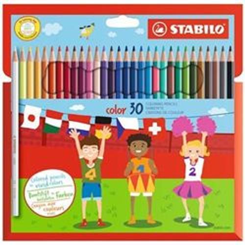 Stabilo Color - Crayon De Couleur - Couleurs Vives Assorties - 2.5 Mm - Pack De 30
