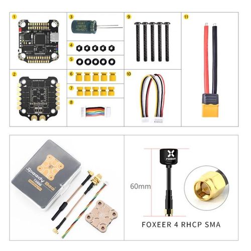 Stack-Tx800 Set1 - Speedyquation-Contrleur De Vol Fuchsia Pour Importateur Rc Fpv, Pile David Ecs Bmi270, V3 50a, Bls 50a, 4 En 1 Esc 3-6s, Fpv, Runcam, 30x30