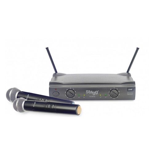 Stagg SUW 50 MM FH EU - Systme de microphones  main sans fil UHF true diversity 2 canaux