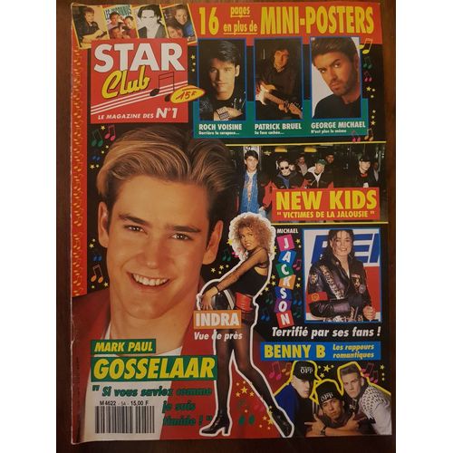 Star Club N54 Mai92 Magazine Revue Avec Indra/Mark-Paul Gosselaar/Benny B/Patrick Bruel/New Kids/Michael Jackson/George Michael/Mylne Farmer/Fanny/Abyale/Luc De La Rochemolire/Roch Voisine/Kevin Cos