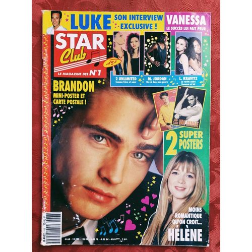 Star Club N68 Juillet93 Magazine Revue Avec Sbastien Roch/Hlne Rolls/Lenny Kravitz/2 Unlimited/Boyz To Men/Luke Perry/Astro De L't/Michael Jackson/Jean-Luc Delarue/Cameron/Vanessa Paradis/Pascal