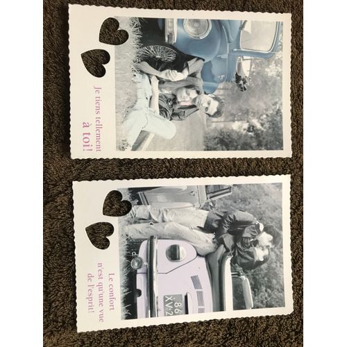 Starprint - Lot 5 - 2 Cartes Postales Non Utilises - Je Tiens Tellement  Toi - Le Confort N Est Qu Une Vue De L Esprit