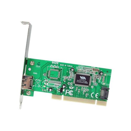 StarTech.com Carte contrleur 1 port eSATA + 1 port SATA PCI SATA avec support faible encombrement - Contrleur de stockage