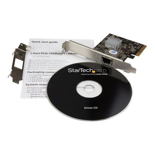StarTech.com Carte rseau PCI Express  1 port 10GBase-T / NBASE-T Ethernet avec support pour 5 vitesses : 10 G/5 G/2,5 G/1 G/100 Mb/s - Adaptateur rseau