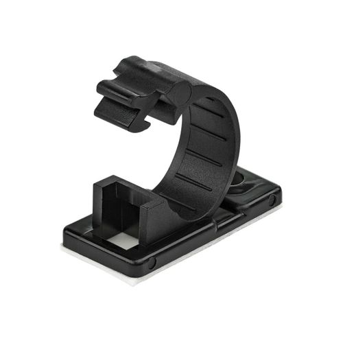 StarTech.com 100 Pinces Attache Cbles Adhsives Noir, Organiseur Cbles Rseau/Ethernet/Bureau/Ordinateur, Range Cbles Bureau Autocollant, Pince Nylon Autocollante Ignifuge UL/94V-2 (CBMCC2) -...