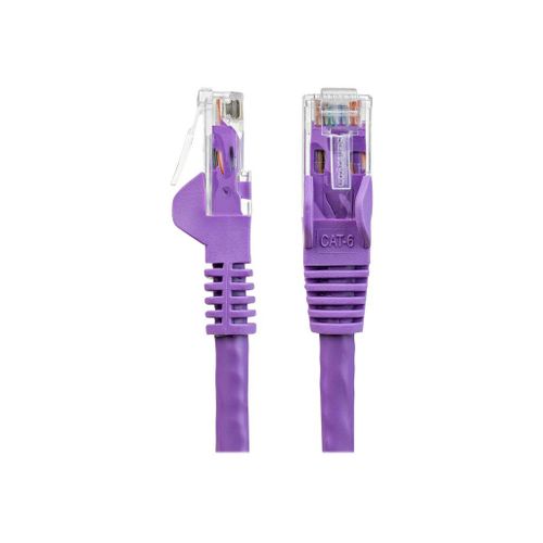 StarTech.com 100ft CAT6 Ethernet Cable, 10 Gigabit Snagless RJ45 650MHz 100W PoE Patch Cord, CAT 6 10GbE UTP Network Cable w/Strain Relief, Purple, Fluke Tested/Wiring is UL Certified/TIA -...