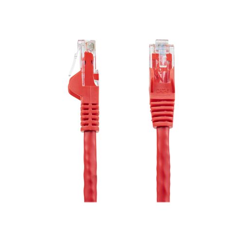 StarTech.com 100ft CAT6 Ethernet Cable, 10 Gigabit Snagless RJ45 650MHz 100W PoE Patch Cord, CAT 6 10GbE UTP Network Cable w/Strain Relief, Red, Fluke Tested/Wiring is UL Certified/TIA - Category...
