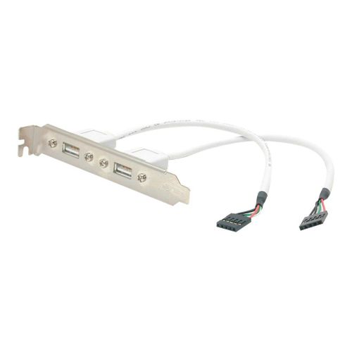 StarTech.com Cble adaptateur USB 2.0 IDC 5 broches vers plaque  2 ports USB A - Faible encombrement