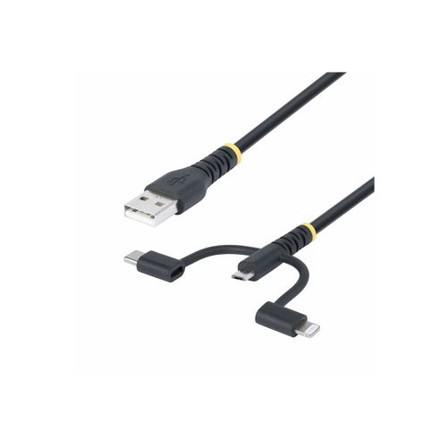 StarTech.com 3.3ft USB Multi Charging Cable, Lightning/Micro-USB/Type-C - Kit cble USB