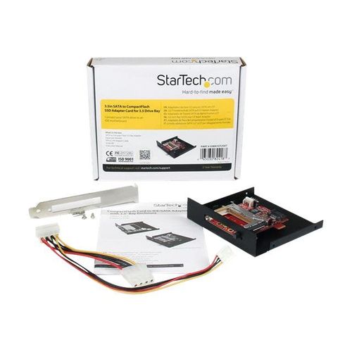 StarTech.com 3.5in SATA to CompactFlash SSD Adapter Card for 3.5 Drive Bay - Lecteur de carte