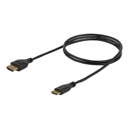 StarTech.com 3 ft Slim High Speed HDMI Cable with Ethernet - HDMI to HDMI Mini M/M (HDMIACMM3S)