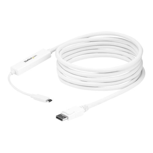 StarTech.com Cble adaptateur USB-C vers DisplayPort 4K 60 Hz de 3 m - Cble USB Type-C vers DP en blanc