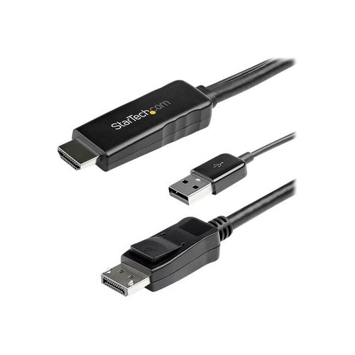 StarTech.com 3m HDMI to DisplayPort Adapter Cable with USB Power - 4K 30Hz Active HDMI to DP 1.2 Converter (HD2DPMM3M)