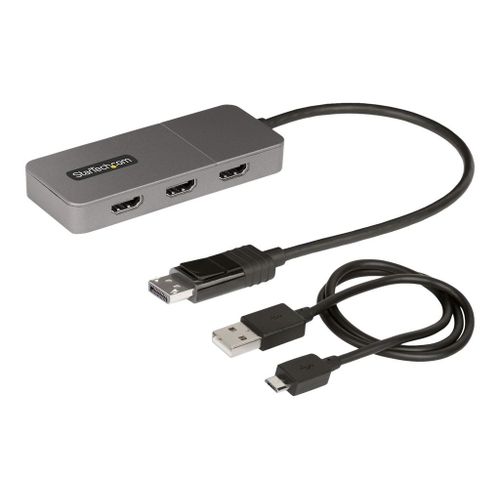 StarTech.com Hub MST  3 Ports - DP vers 3x HDMI 4K60Hz, Alimentation USB