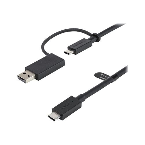 StarTech.com Cble USB-C avec Adaptateur USB-A 1m - Cble Hybride 2-en-1 USB C avec USB-A