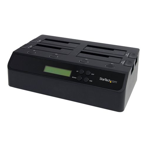 StarTech.com Duplicateur autonome 1 vers 3 pour disques durs SATA - Station d'accueil USB 3.0 / eSATA pour 4 HDD SATA (SATDOCK4U3RE)