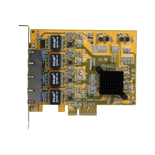 StarTech.com Carte rseau PCI Express  4 ports Gigabit Ethernet avec chipset Realtek RTL8111G - Adaptateur NIC PCIe GbE