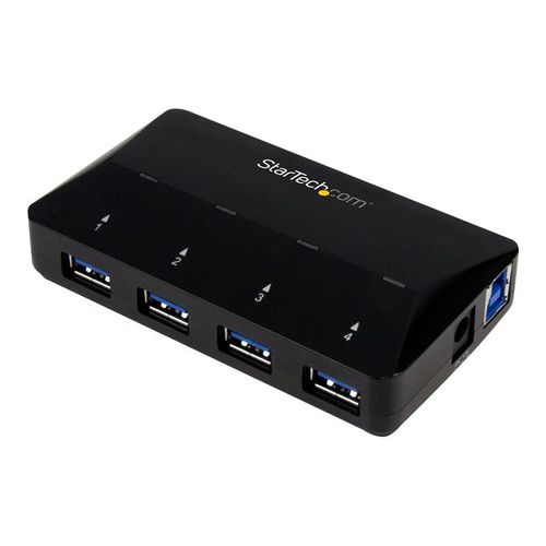 StarTech.com Hub USB 3.0  4 ports plus port ddi  la charge - Concentrateur USB avec station de charge rapide