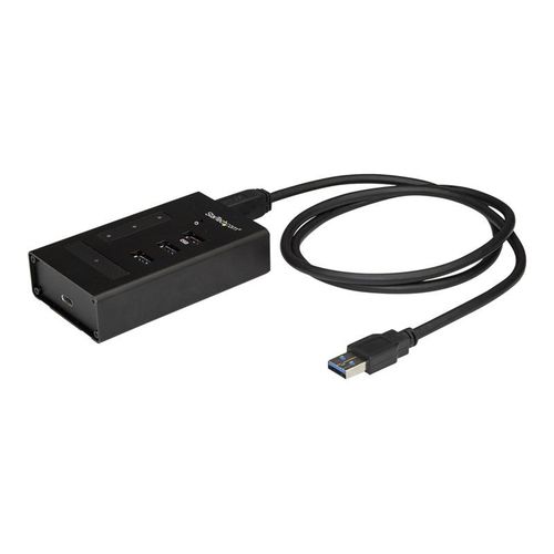 StarTech.com Hub USB 3.0  4 ports en mtal - Concentrateur USB A vers 3x USB A et 1x USB-C -Montable (HB30A3A1CST)
