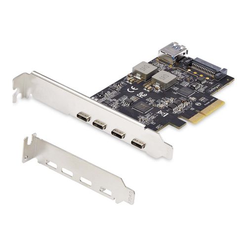 StarTech.com Carte PCIe USB  5 Ports, USB 3.2 10Gbps, 4x USB-C/1x USB-A - Adaptateur USB