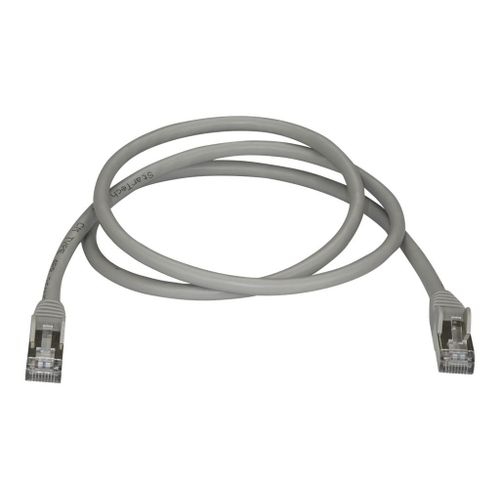 StarTech.com 5m CAT6A Ethernet Cable, 10 Gigabit Shielded Snagless RJ45 100W PoE Patch Cord, CAT 6A 10GbE STP Network Cable w/Strain Relief, Grey, Fluke Tested/UL Certified Wiring/TIA - Category...