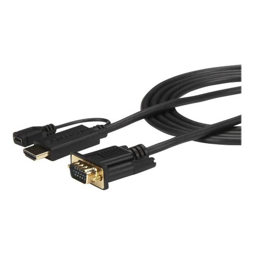 StarTech.com Cble adaptateur HDMI vers VGA de 1,8m - Convertisseur actif HDMI vers VGA HD15