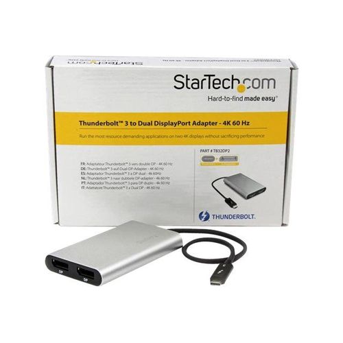 StarTech.com Adaptateur Thunderbolt 3 vers double DisplayPort - Convertisseur TB vers 2x DP