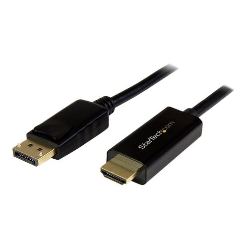 StarTech.com Cble adaptateur DisplayPort vers HDMI de 2 m - Convertisseur DP vers HDMI avec cble intgr