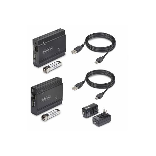 StarTech.com Extendeur KVM DisplayPort sur Fibre Optique, 4K 60Hz, 300m - Rallonge vido/audio/USB
