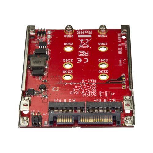 StarTech.com Adaptateur pour deux disques SSD M.2 vers SATA - Convertisseur disque NGFF vers SATA dans baie de 2,5