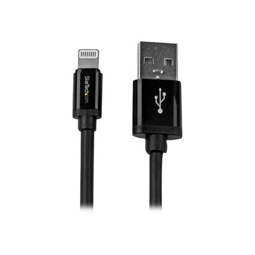Startech.Com Cble Apple Lightning Vers Usb Pour Iphone, Ipod, Ipad 2 M Noir - Cble Iphone 5 - Chargeur Synchronisation Lightning - 2m - Cble Lightning - Lightning Mle Pour Usb Mle - 2 M -...