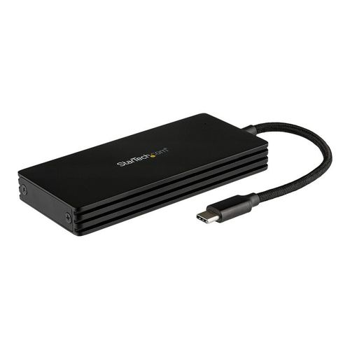 StarTech.com Botier externe pour SSD M2 SATA avec cble USB-C intgr - Lecteur de disque M.2 SATA vers USB 3.1