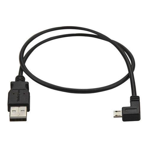 StarTech.com Cble USB vers Micro USB coud  angle gauche de 50 cm - Cordon de charge / synchronisation Micro USB