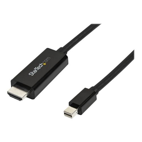 StarTech.com Cble adaptateur Mini DisplayPort vers HDMI de 3 m - Convertisseur Mini DP vers HDMI avec cble intgr