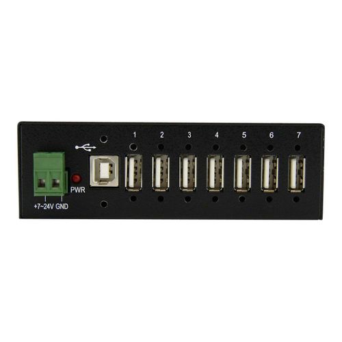 StarTech.com Hub USB 2.0 robuste industriel a 7 ports - Concentrateur USB a fixation mural / sur rail DIN