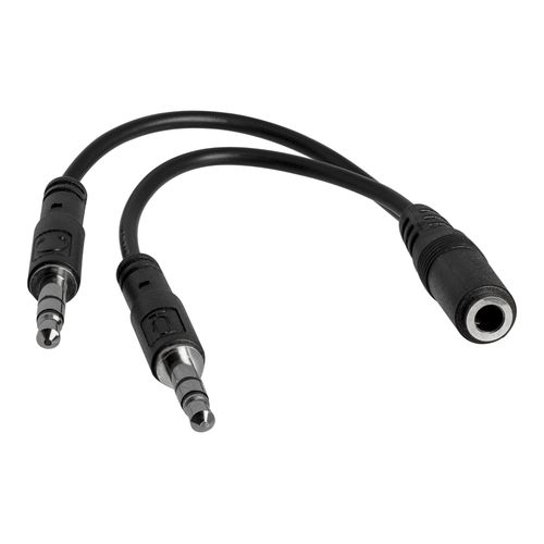 StarTech.com Cble sparateur de casque 4 broches de 3,5 mm vers 2 x 3 broches de 3,5 mm - F/M