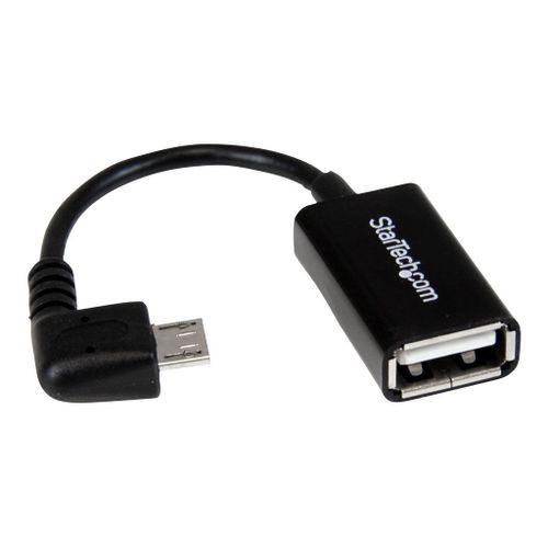 StarTech.com Cble adaptateur Micro USB  angle droit vers USB Host OTG de 12cm - Adaptateur USB On-The-Go coud